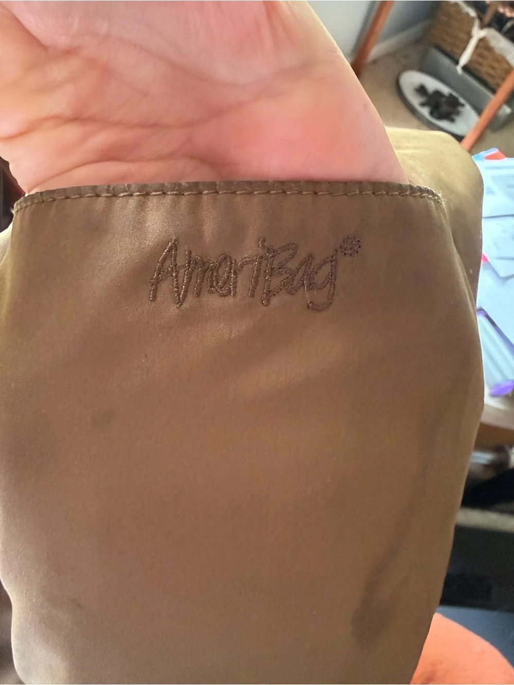 Ameribag Brown Sling Messenger with Front Zipper Pocket